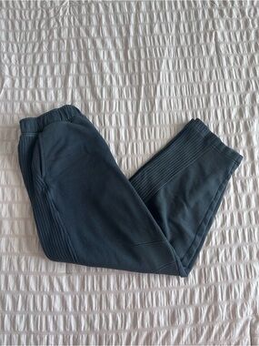 Aerie Grey Rib Panel Long Sweatpants w/ Pockets (S-Long)